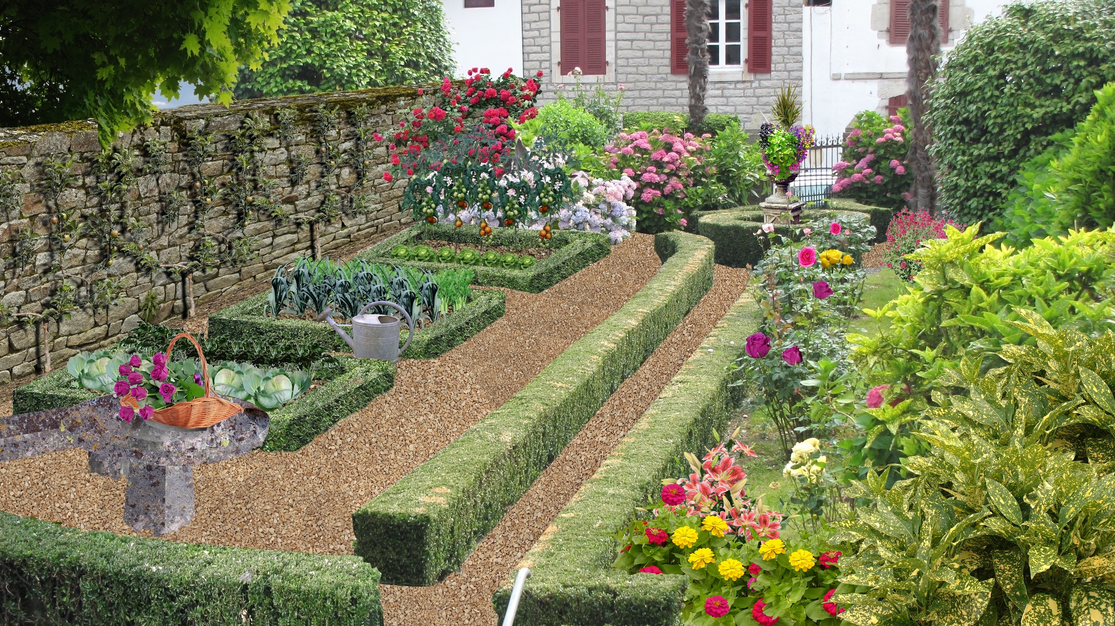 plan de jardin de curé
